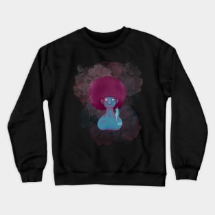 Galaxy Girl, Mwezi Print Crewneck Sweatshirt